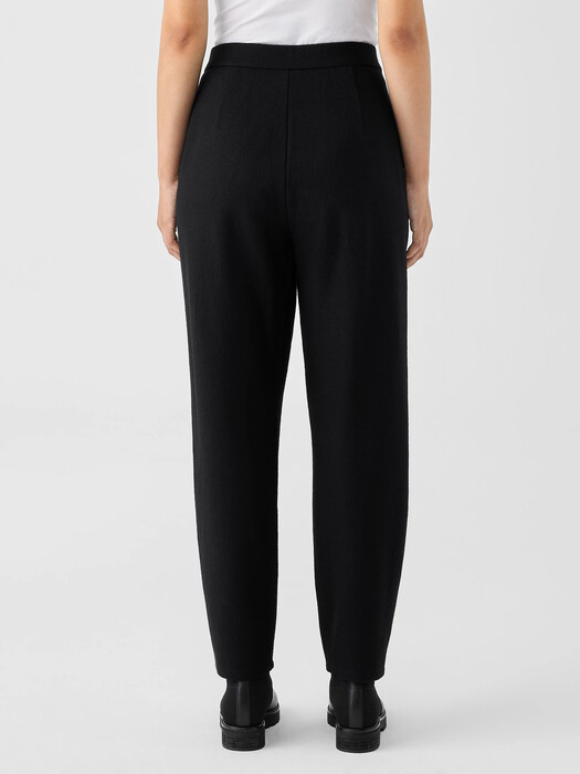 Boiled Wool Jersey Carrot Pant