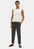Textured Stretch Rib Tapered Ankle Pant