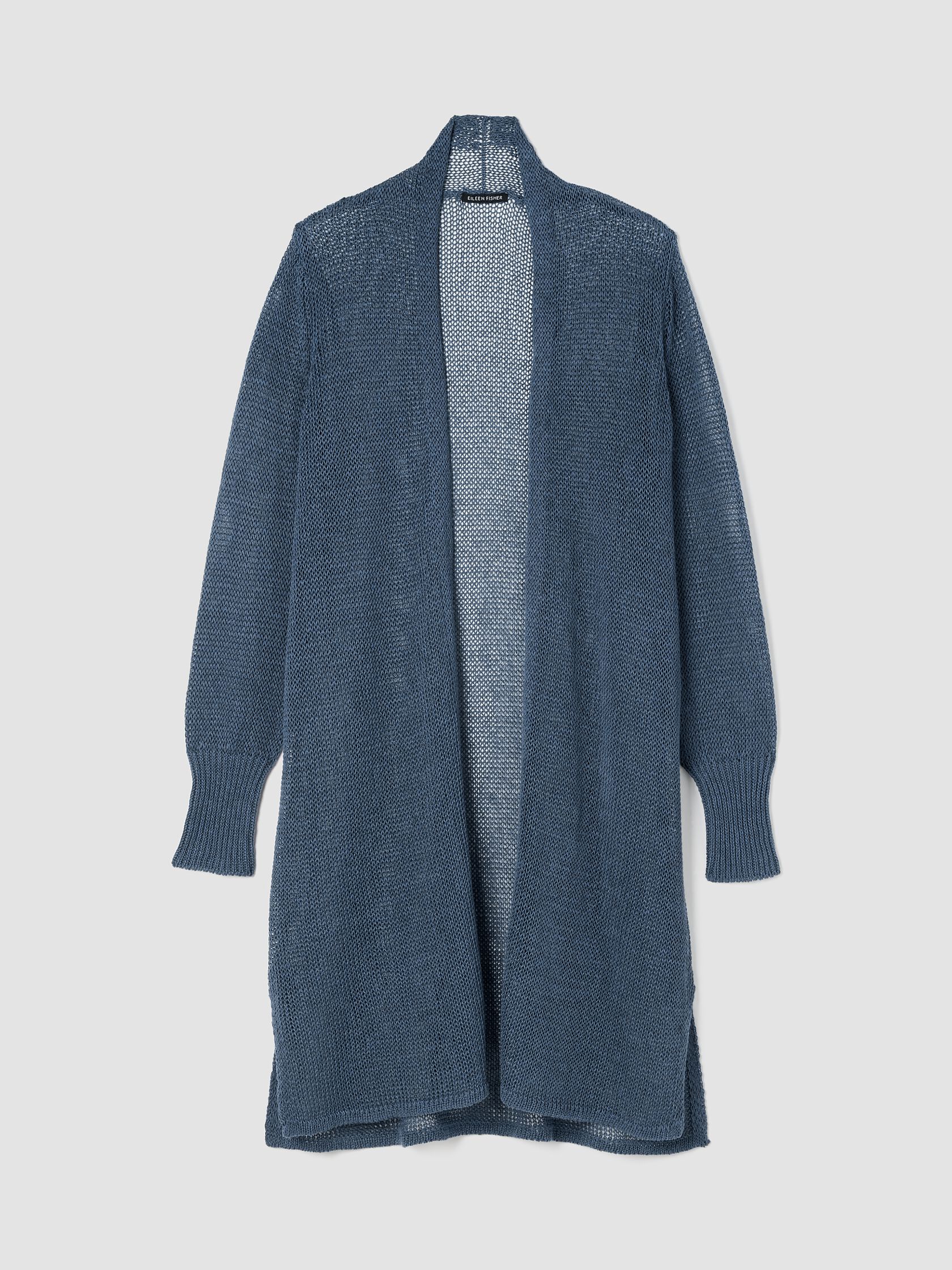 Organic Linen Cotton Cord Long Cardigan