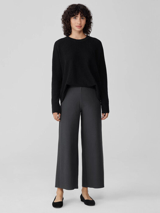 Washable Stretch Crepe Wide-Leg Pant