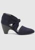 Mary Twist-Front Suede Pump
