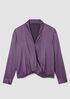 Stretch Silk Charmeuse Wrap Top