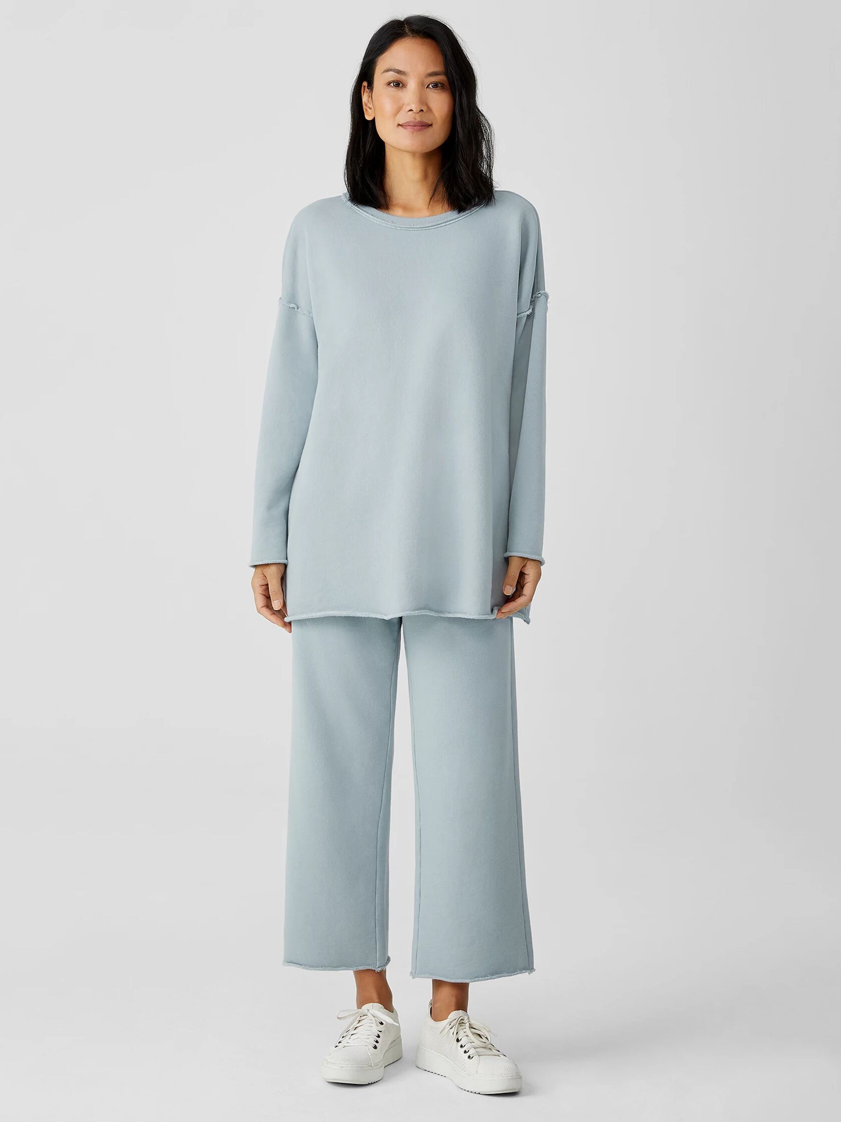 Organic Cotton French Terry Crew Neck Top
