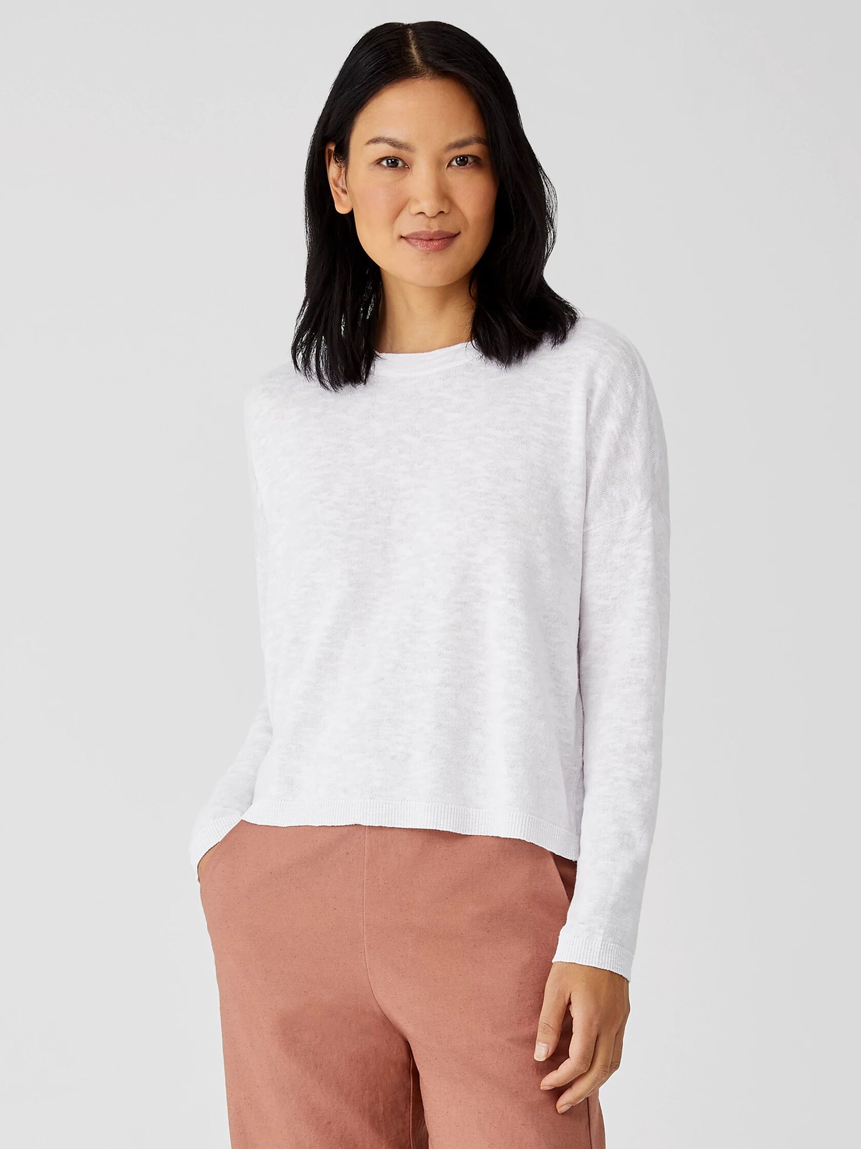 Organic Cotton Linen Slub Box-Top