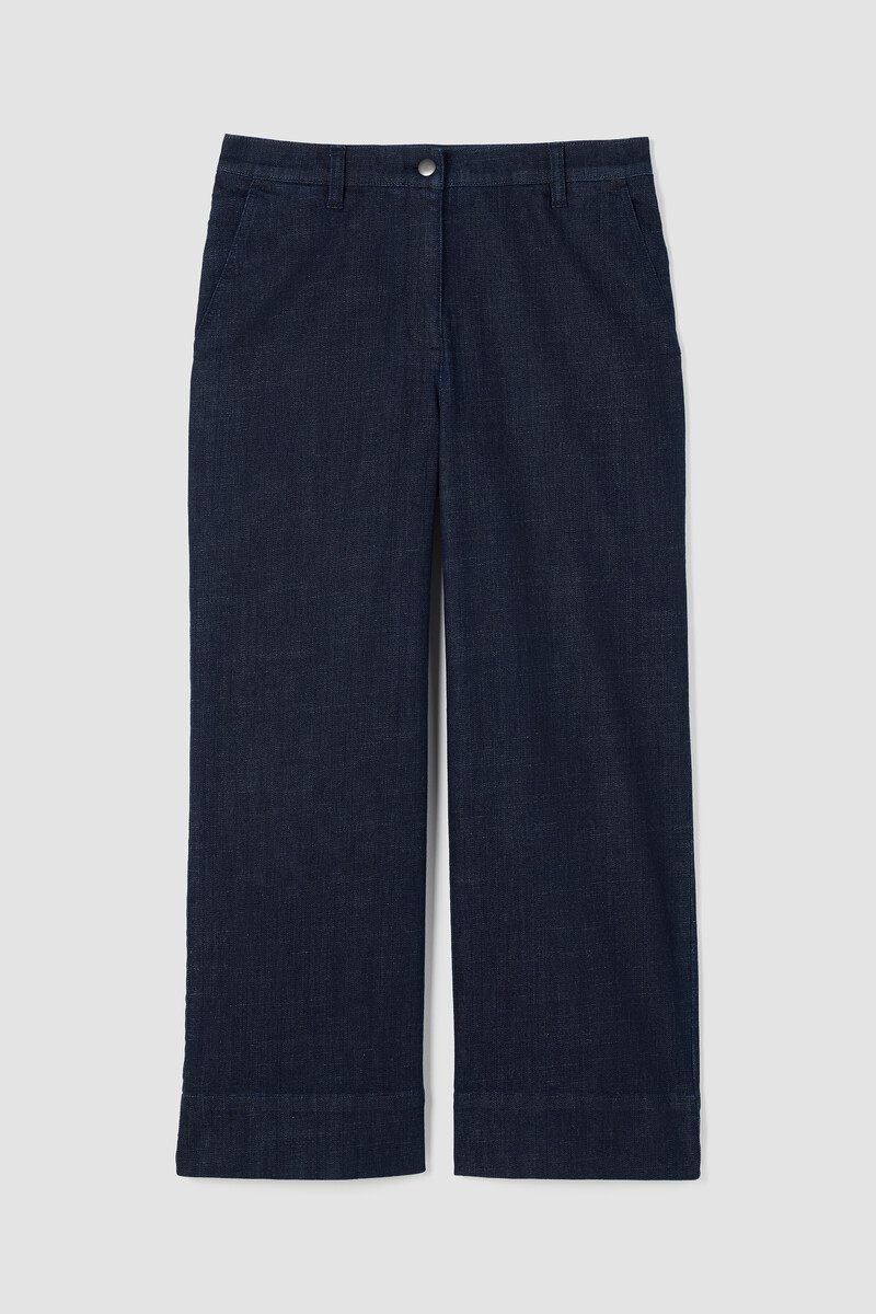 Cotton Stretch Denim Wide-Leg Jean Cotton Stretch Denim Wide-Leg Jean