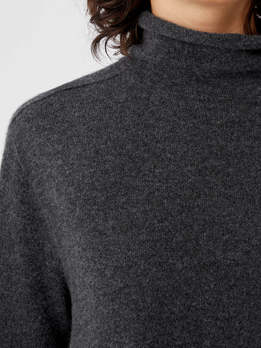 Italian Cashmere Turtleneck Long Top