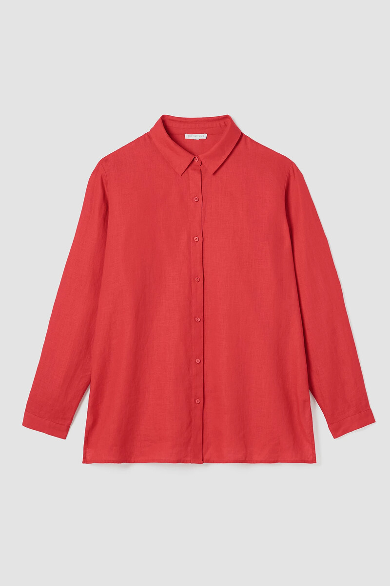 Organic Handkerchief Linen Classic Collar Shirt Organic Handkerchief Linen Classic Collar Shirt