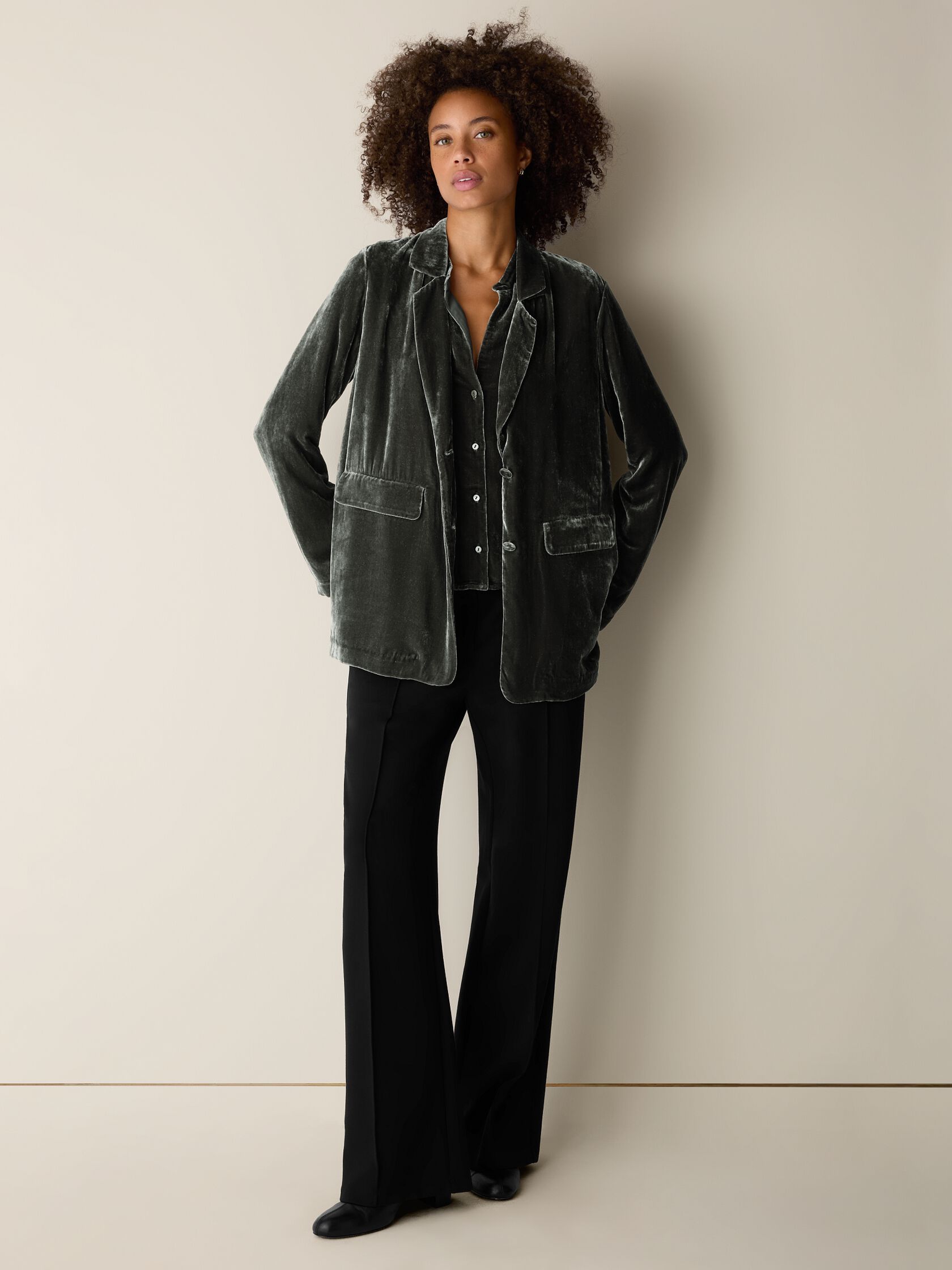 Velvet Long Blazer