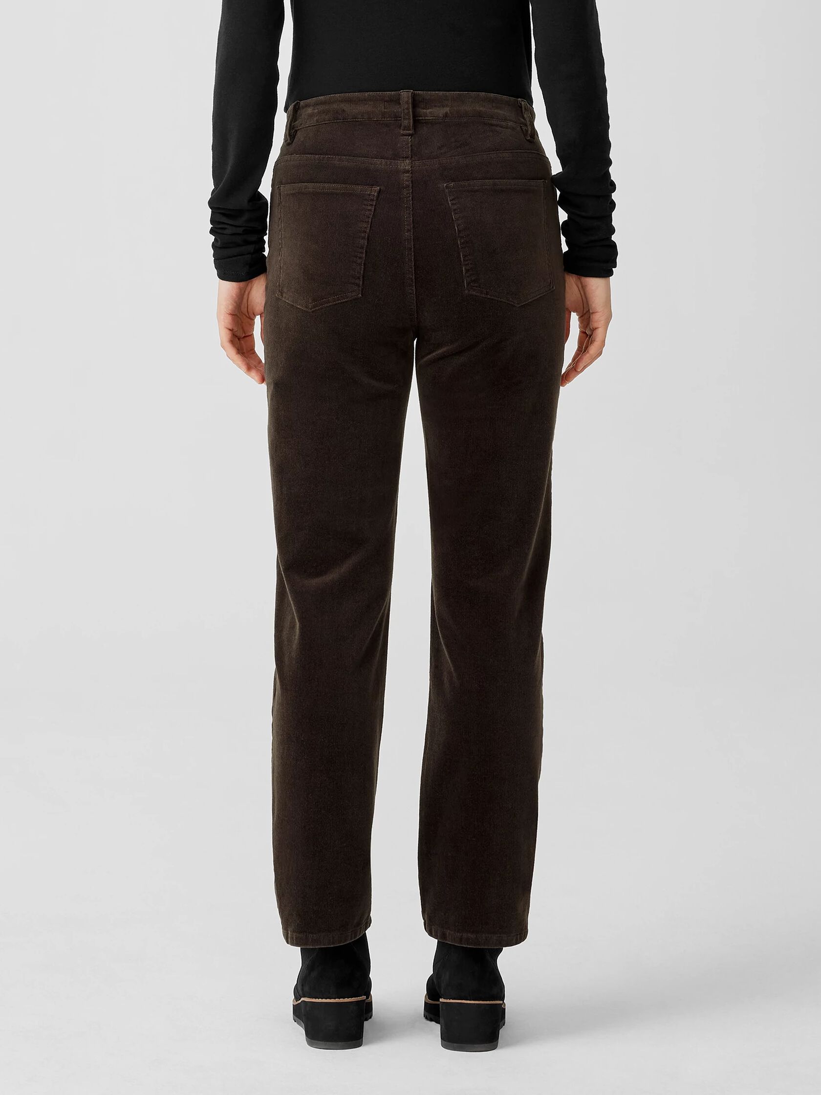 Organic Cotton Stretch Corduroy Straight Pant