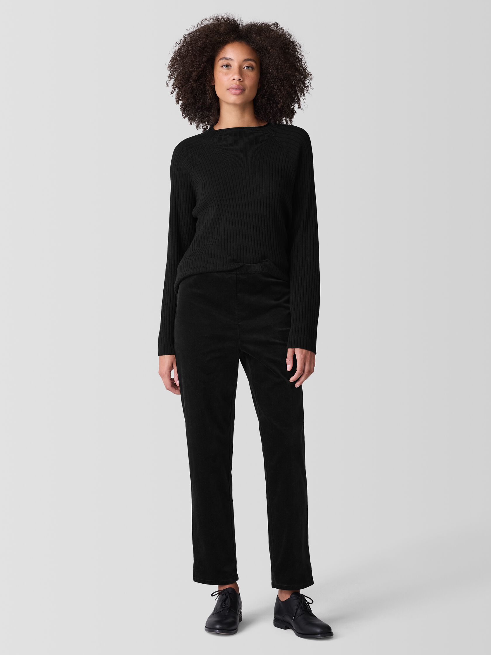 Organic Cotton Stretch Velveteen Slim Pant