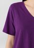 Organic Cotton Slubby Jersey V-Neck Tee