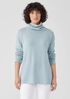 Cotton and Recycled Cashmere Turtleneck Long Top