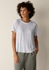 Striped Organic Linen Jersey Crew Neck Tee
