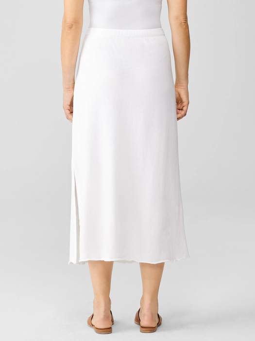 Lightweight Organic Cotton Terry A-Line Skirt