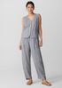 Puckered Organic Linen Stripe Vest