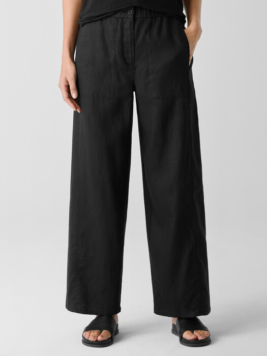 Organic Linen Wide-Leg Trouser Pant