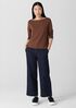Fine Stretch Jersey Knit Bateau Neck Top