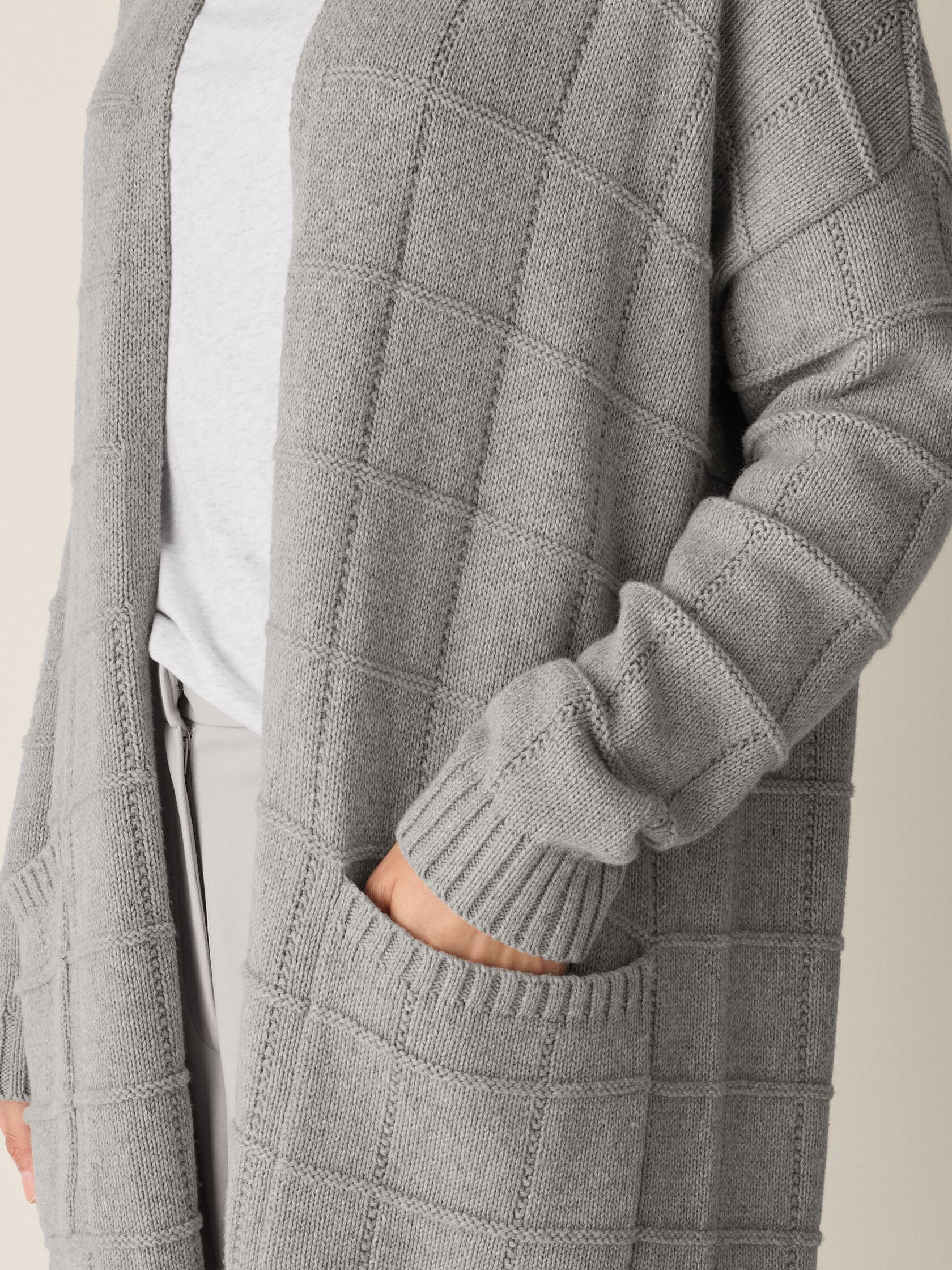 Cotton & Recycled Cashmere Long Cardigan