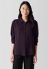 Silk Georgette Crepe Classic Collar Shirt