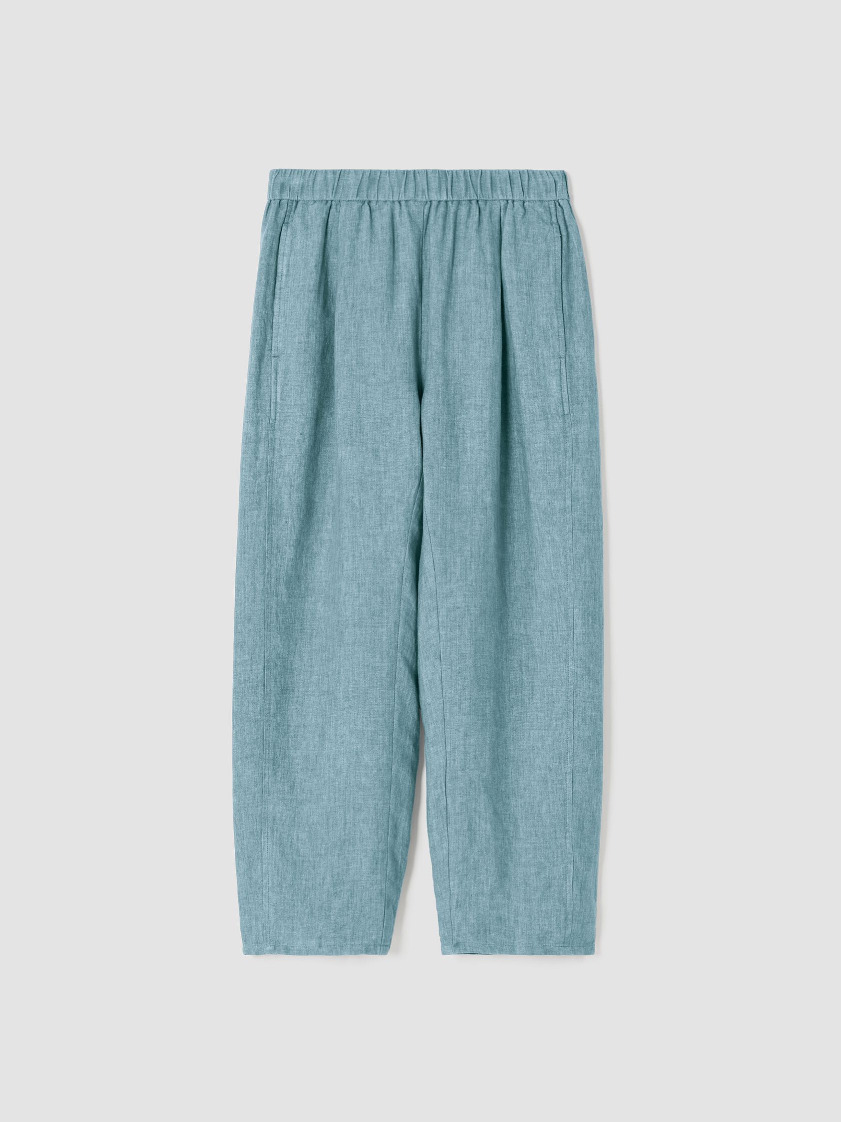 Washed Organic Linen Delave Lantern Pant