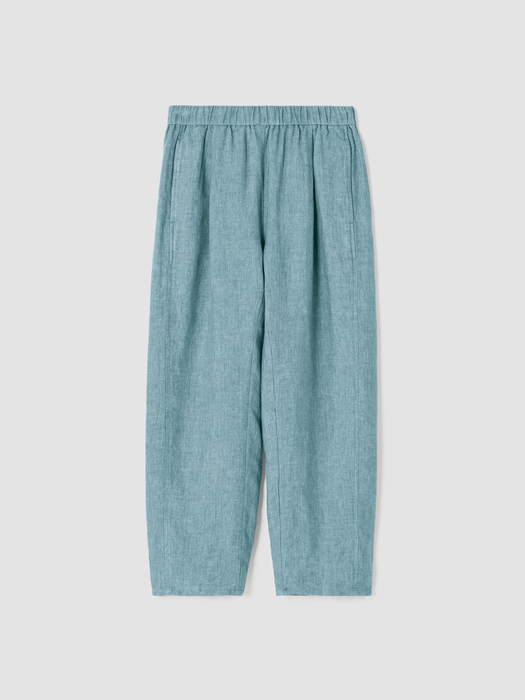 Washed Organic Linen Delave Lantern Pant