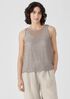 Organic Linen Délavé Round Neck Tank