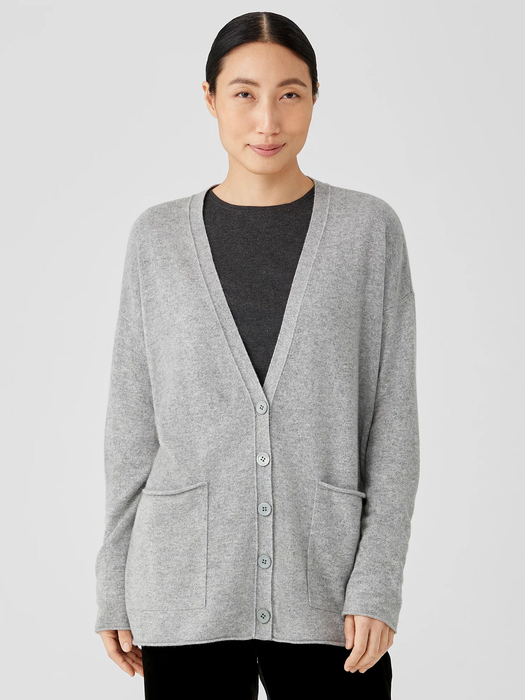 Italian Cashmere V-Neck Cardigan