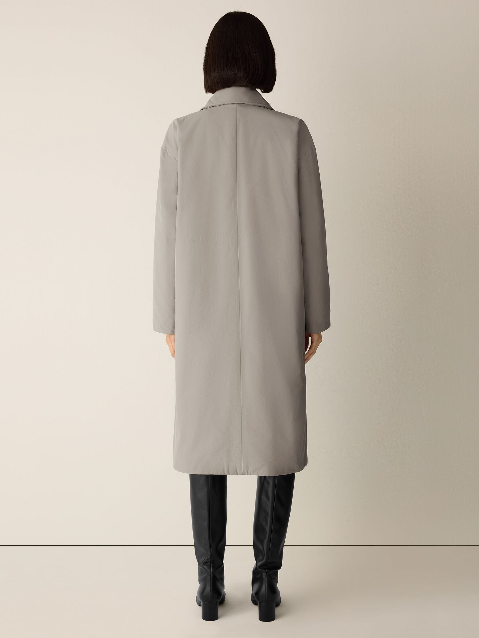 Light Cotton Nylon Padded Trench Coat