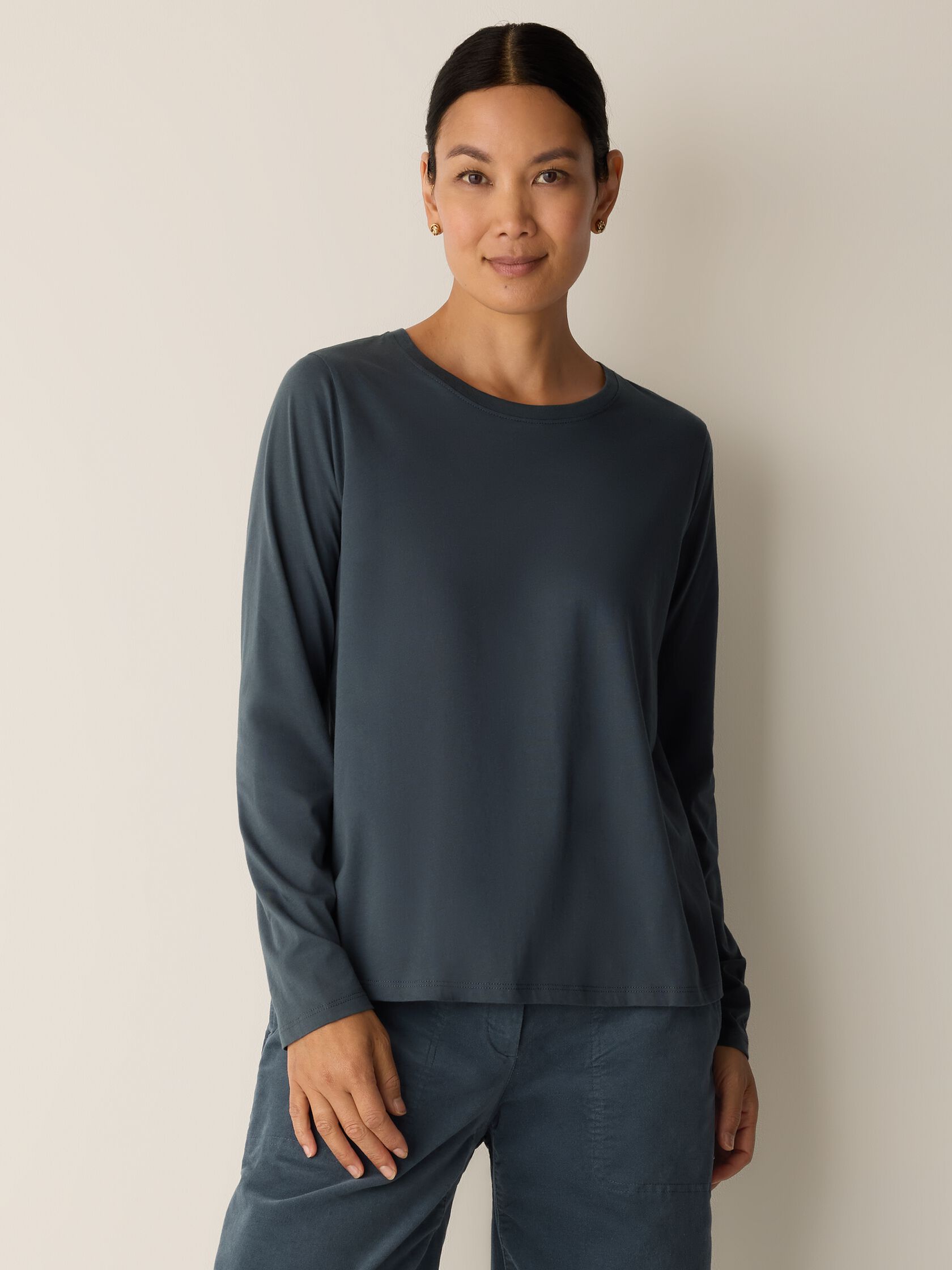 Organic Pima Cotton Jersey Long-Sleeve Tee