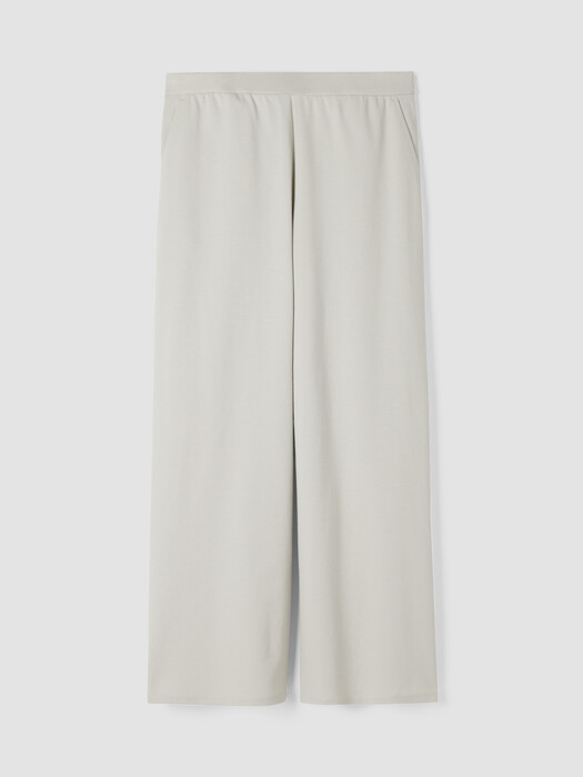 Cotton Blend Ponte Wide-Leg Pant