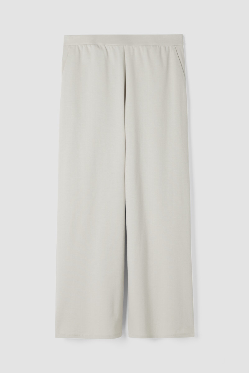 Cotton Blend Ponte Wide-Leg Pant Cotton Blend Ponte Wide-Leg Pant