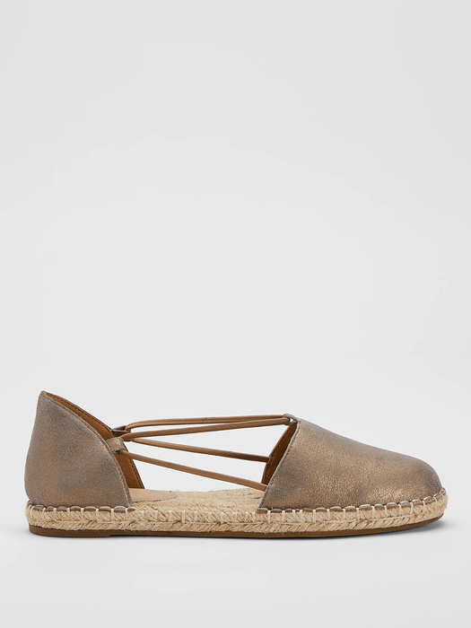 Lee Metallic Suede Espadrille Flat