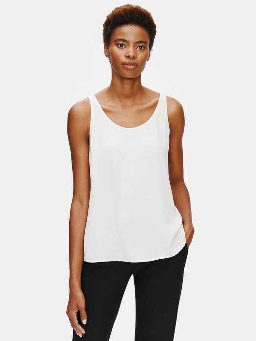 System Silk Georgette Crepe Tank