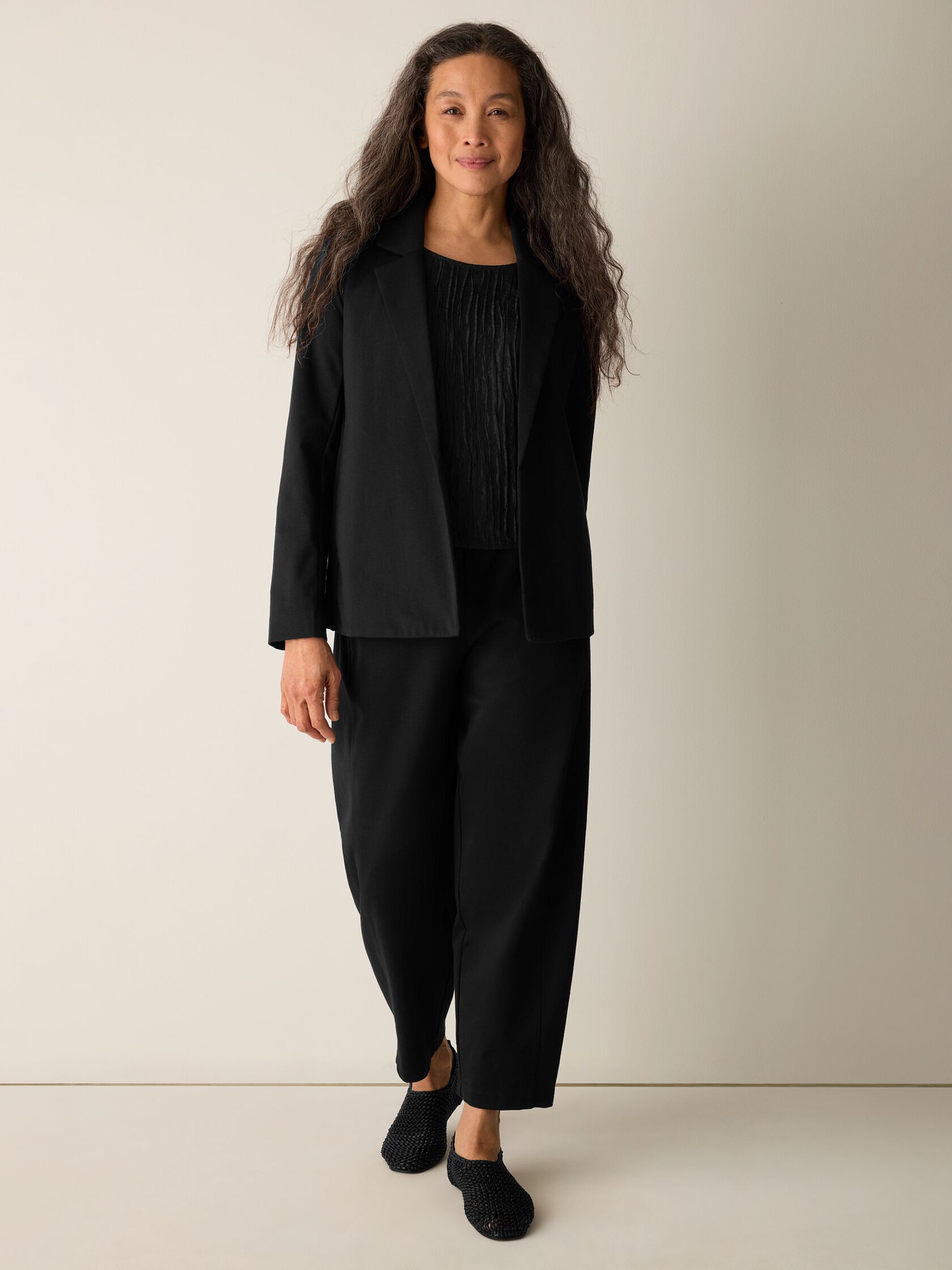 Cotton Blend Ponte Blazer