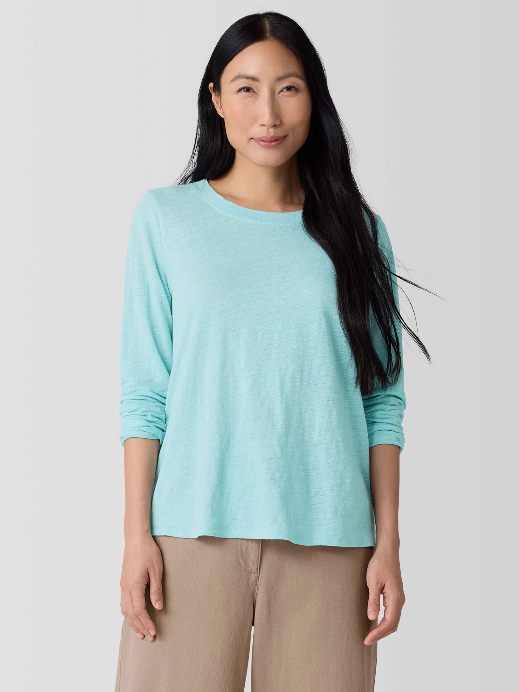 Organic Linen Jersey Long-Sleeve Tee