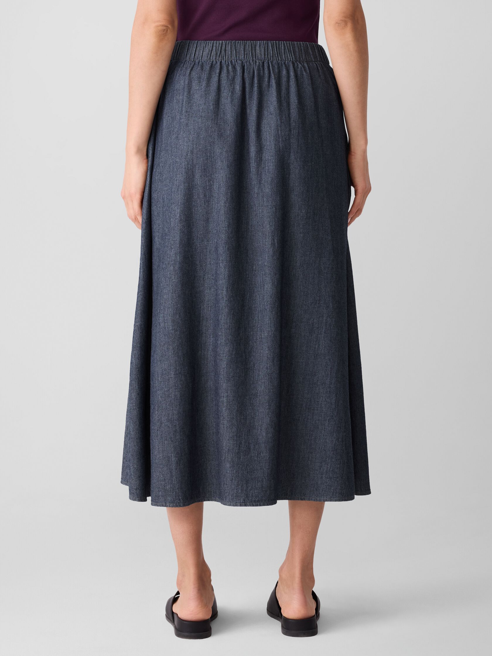 Airy Organic Cotton Twill Pocket Skirt