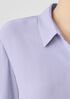 Silk Georgette Crepe Classic Collar Shirt
