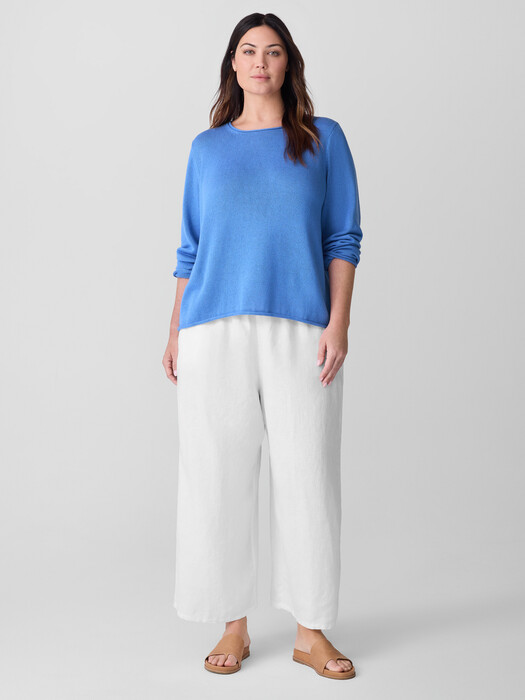 Peruvian Cotton Blend Jewel Neck Top