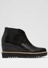 Caddy Wedge Bootie in Embossed Leather