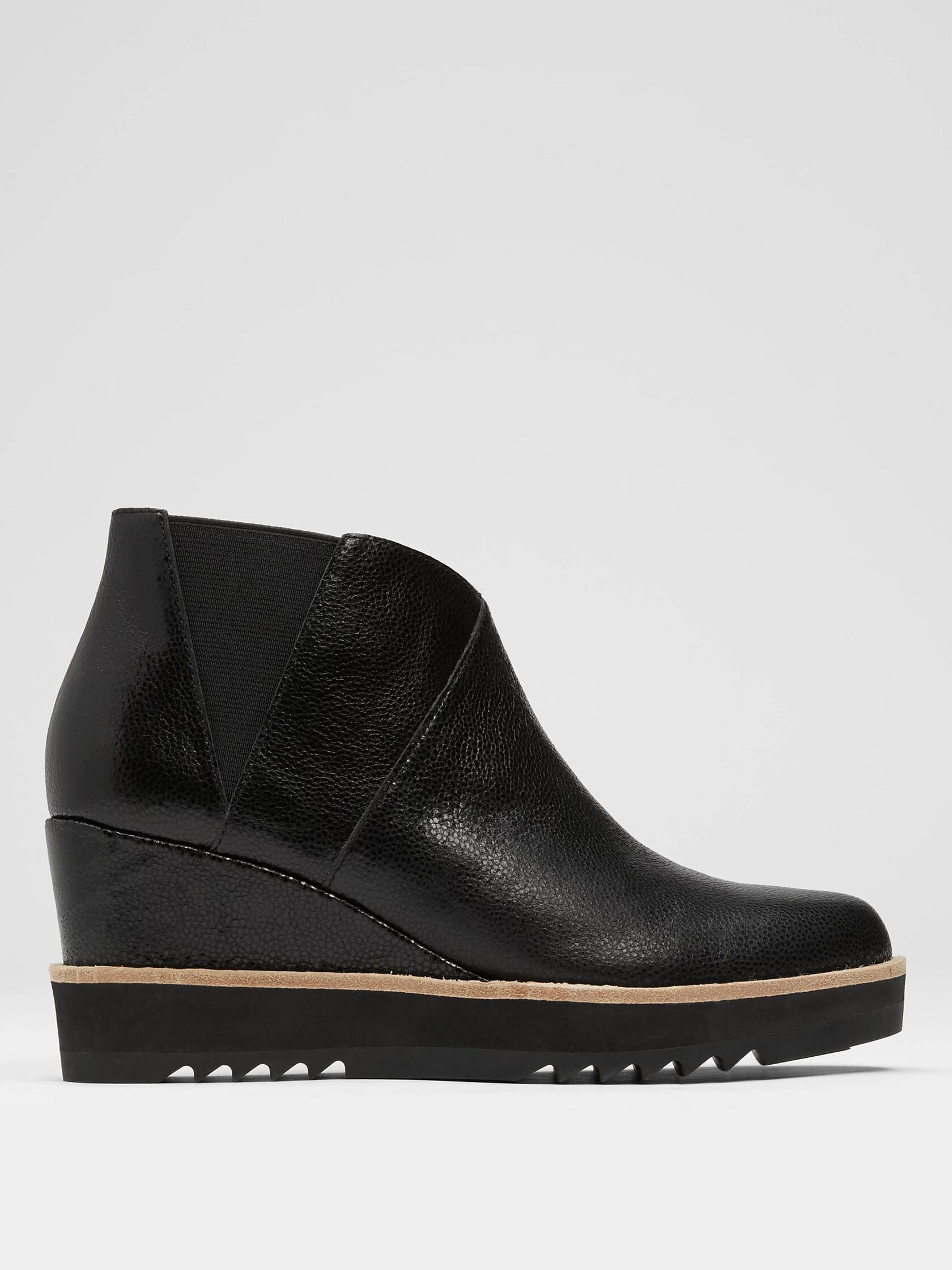 Caddy Wedge Bootie in Embossed Leather