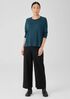 Fine Merino Jersey Crew Neck Top in Regenerative Wool