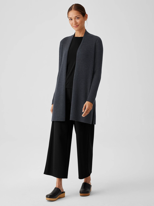 Merino High Collar Cardigan in Regenerative Wool