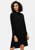 Stretch Terry Mock Neck Dress