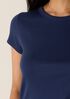 Organic Cotton Stretch Rib Crew Neck Tee