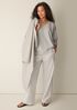 Garment-Dyed Organic Cotton Terry V-Neck Top