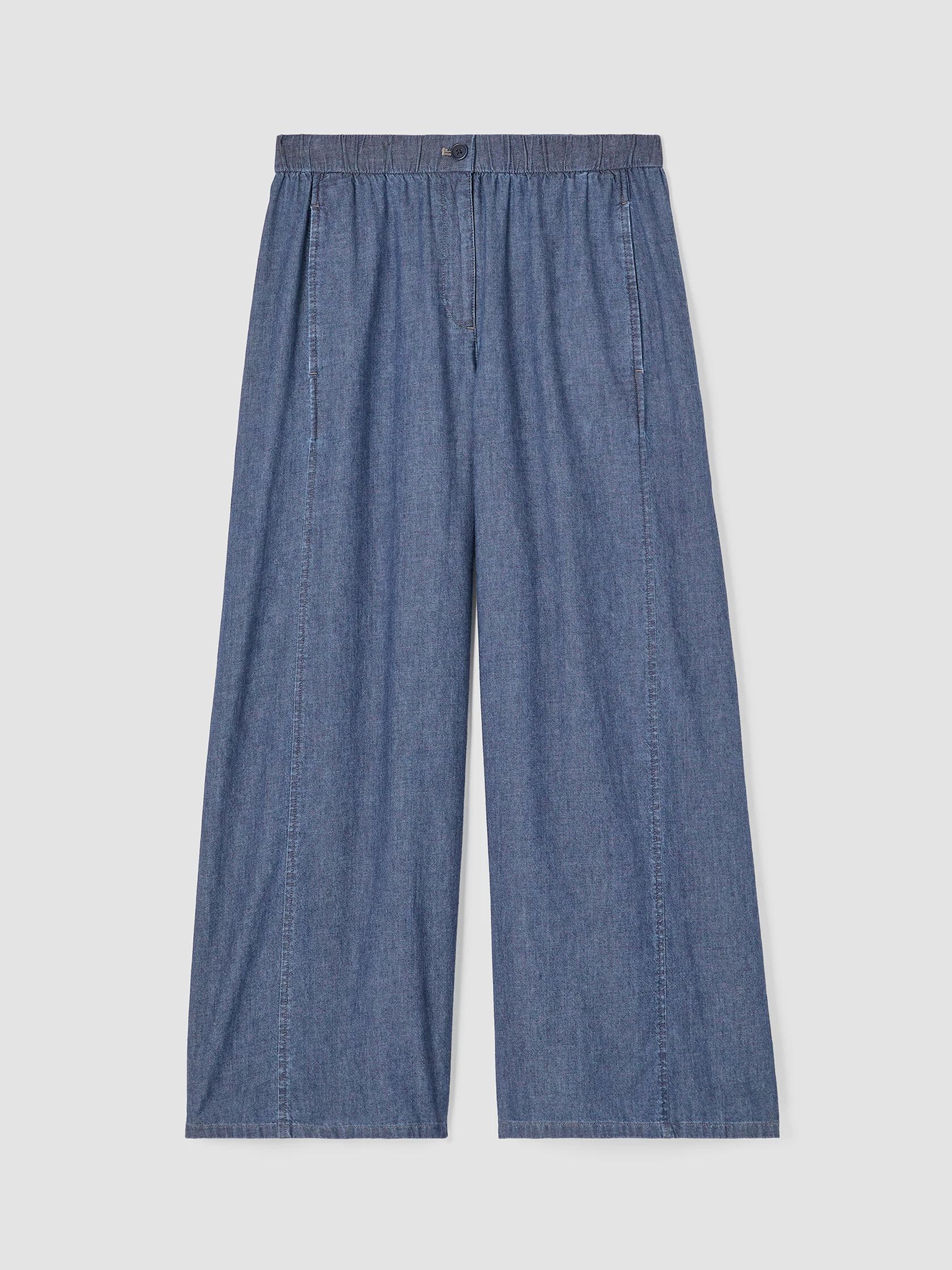 Airy Organic Cotton Twill Wide Trouser Pant