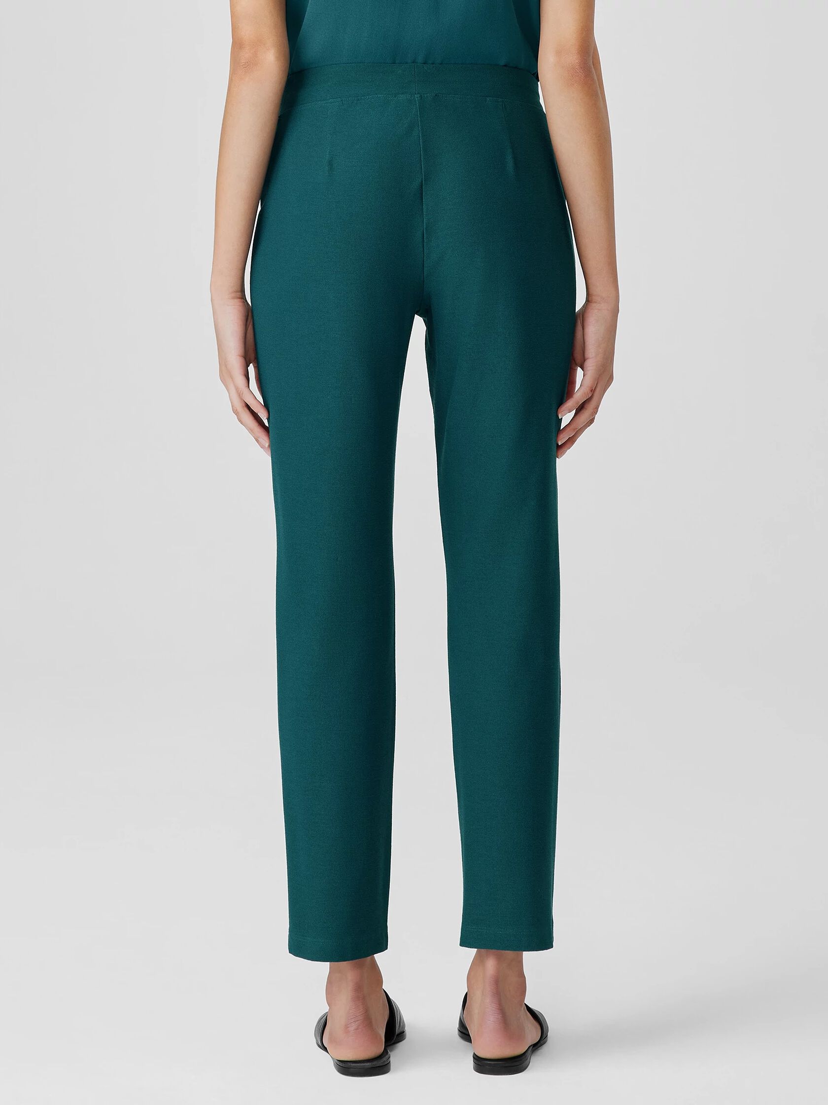 Washable Stretch Crepe Slim Pant