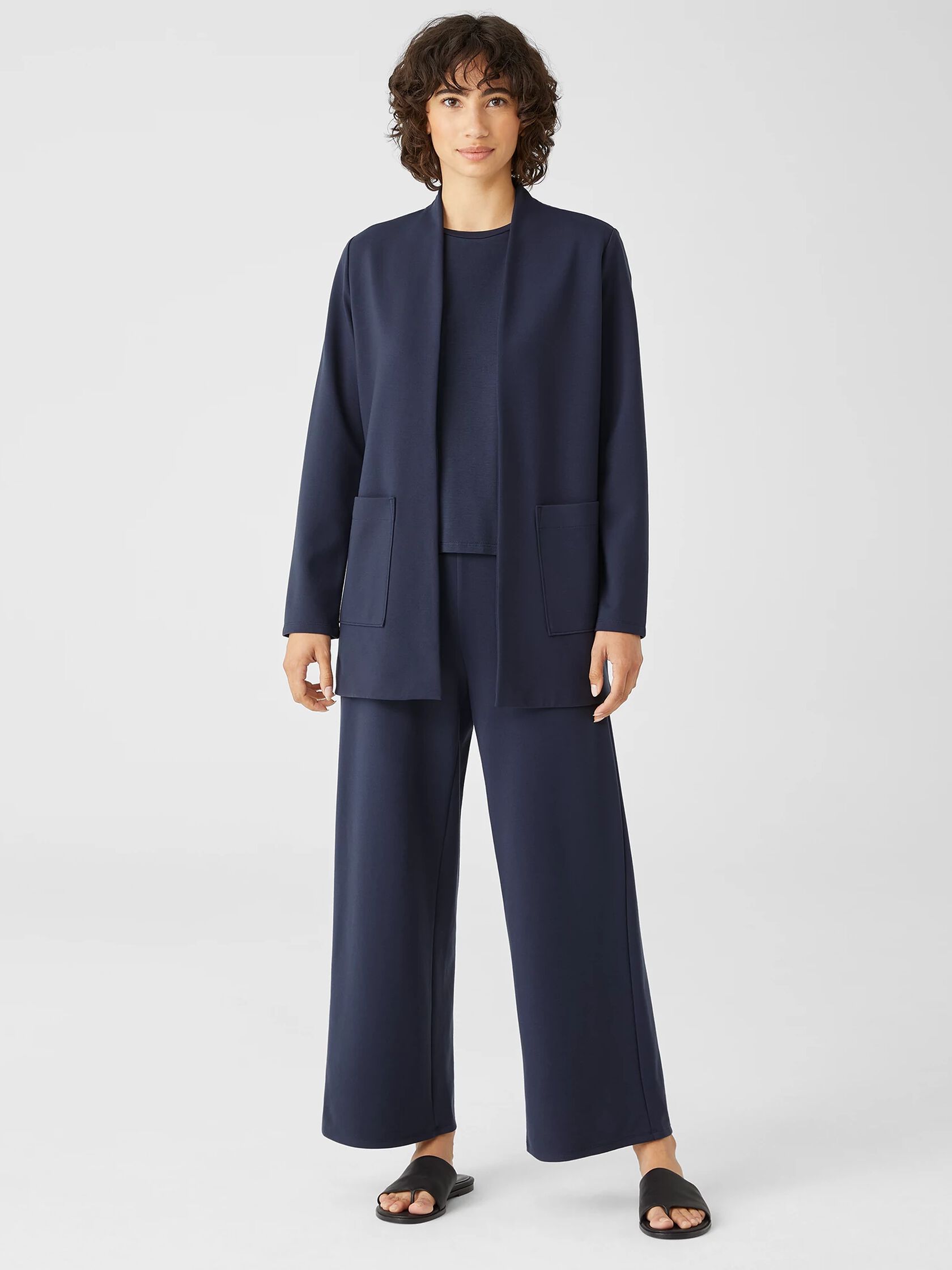 Washable Flex Ponte High Collar Jacket