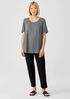 Fine Jersey Elbow-Sleeve Top
