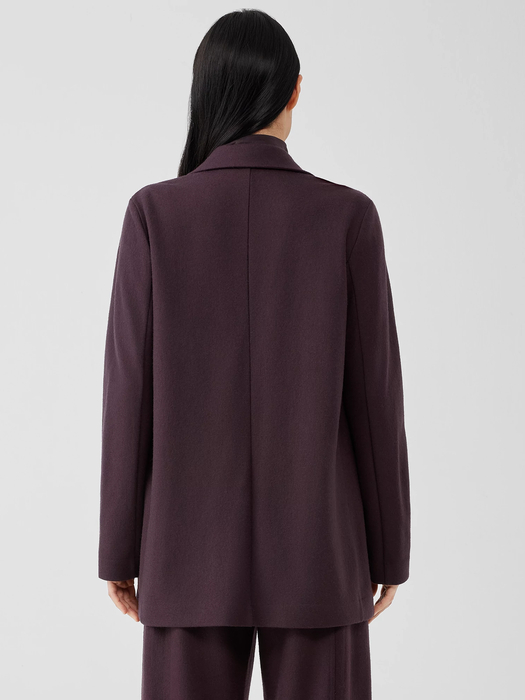 Boiled Wool Jersey Long Blazer